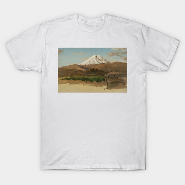 Study of Mount Chimborazo, Ecuador by Frederic Edwin Church T-Shirt by Classic Art Stall